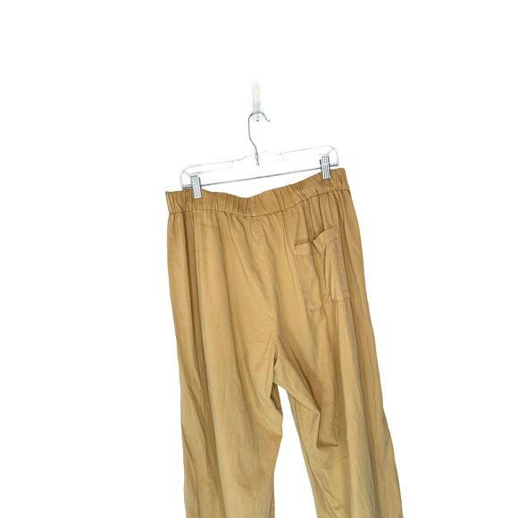 J.Crew Tan Honey Brown Pull On Stretch Astrid Wide Leg Chino Pant Size Large - Picture 8 of 13
